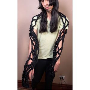 Black Fishnet Goth Bodysuit Subversive Mesh Grunge Shrug